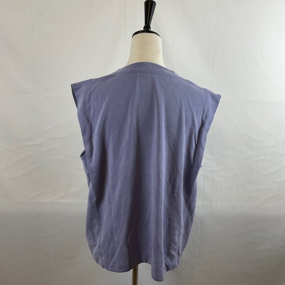 Athleta Seasoft Tank Sweatshirt XL Dusk Purple Drop Sleeve - Picture 6 of 10